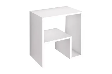 Malem Sidebord 52 cm 2 Hyller - Hvit - Møbler - Bord - Avlastningsbord - Lampebord & sidebord