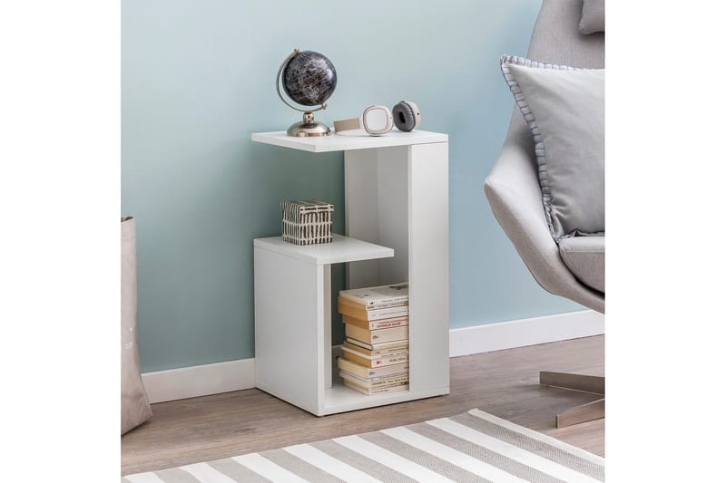 Melindy Avlastningsbord 35 cm - Hvit - Møbler - Bord - Avlastningsbord - Lampebord & sidebord