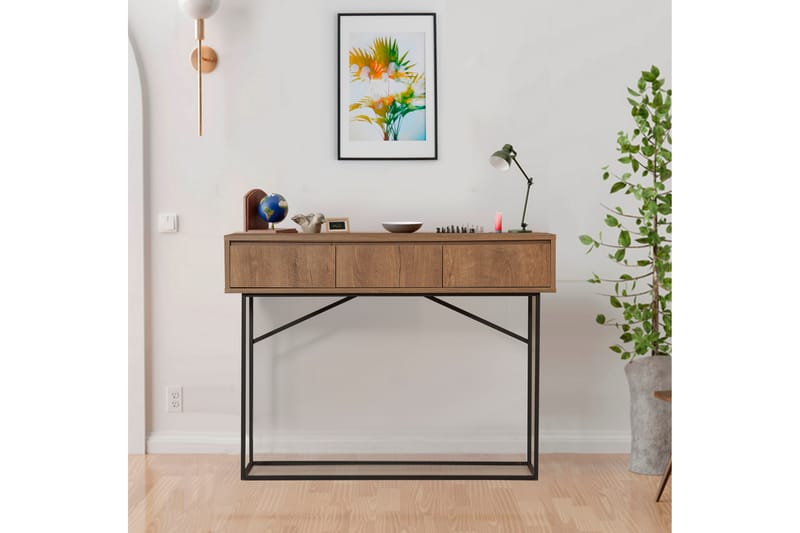 Mijara Sidebord 120 cm - Mørkebrun/Svart - Møbler - Bord - Avlastningsbord - Lampebord & sidebord