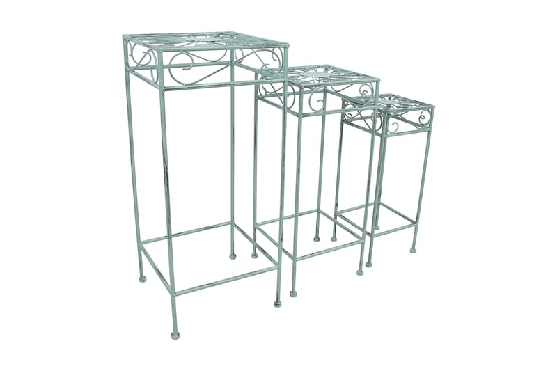 Mint Blomster pidestall 25x25x60 cm Antikkgrønn - Møbler - Bord - Avlastningsbord - Lampebord & sidebord