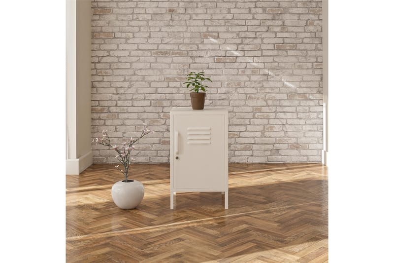 Mission District Sidebord 38x40 cm Hvit - Dorel Home - Møbler - Bord - Avlastningsbord - Lampebord & sidebord