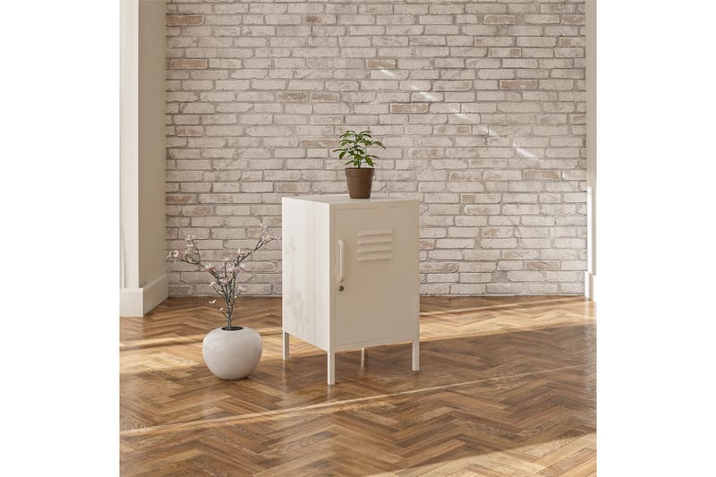 Mission District Sidebord 38x40 cm Hvit - Dorel Home - Møbler - Bord - Avlastningsbord - Lampebord & sidebord