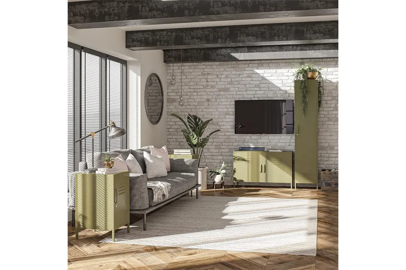 Moriah Sidebord 38x40 cm Olivengrønn - Dorel Home - Møbler - Bord - Avlastningsbord - Lampebord & sidebord