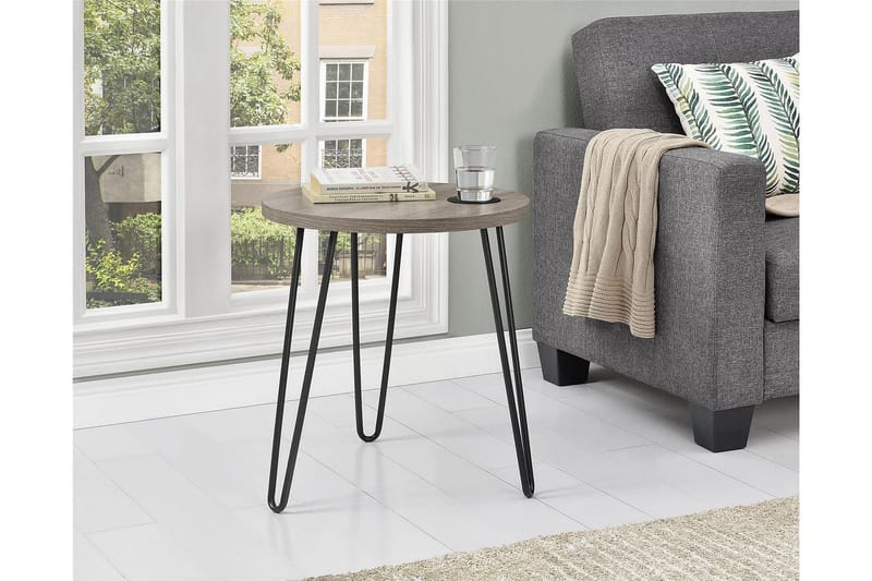 Owen Avlastningsbord 50 cm Grå - Dorel Home - Møbler - Bord - Avlastningsbord - Lampebord & sidebord