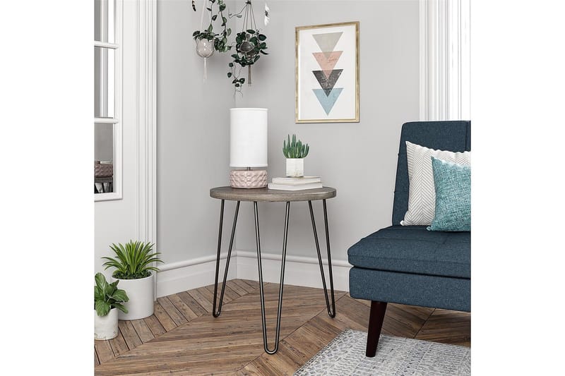 Owen Avlastningsbord 50 cm Grå - Dorel Home - Møbler - Bord - Avlastningsbord - Lampebord & sidebord