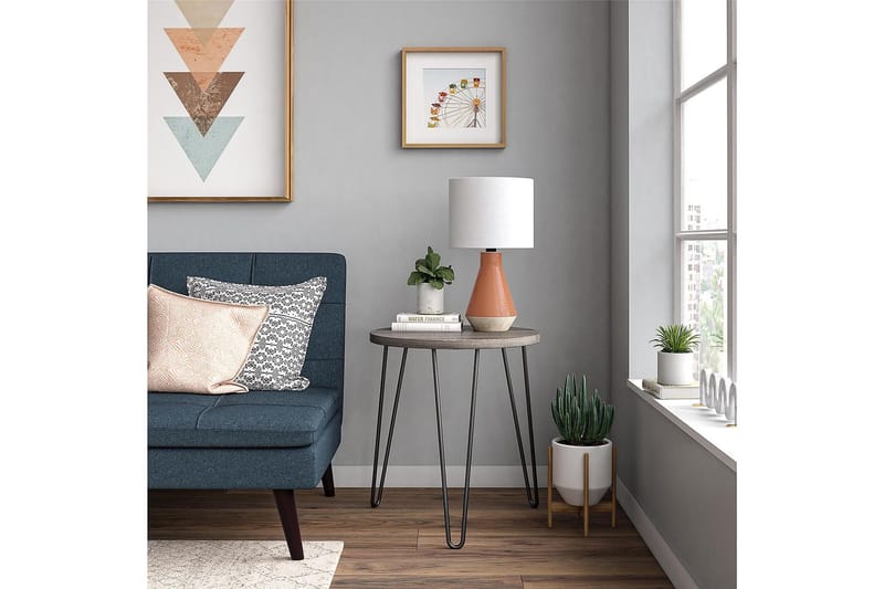 Owen Avlastningsbord 50 cm Grå - Dorel Home - Møbler - Bord - Avlastningsbord - Lampebord & sidebord