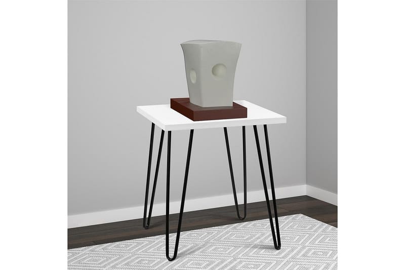 Owen Avlastningsbord 50 cm Hvit - Dorel Home - Møbler - Bord - Avlastningsbord - Lampebord & sidebord