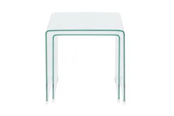 Prestina Sidebord 2-pk - Transparent - Møbler - Bord - Avlastningsbord - Lampebord & sidebord