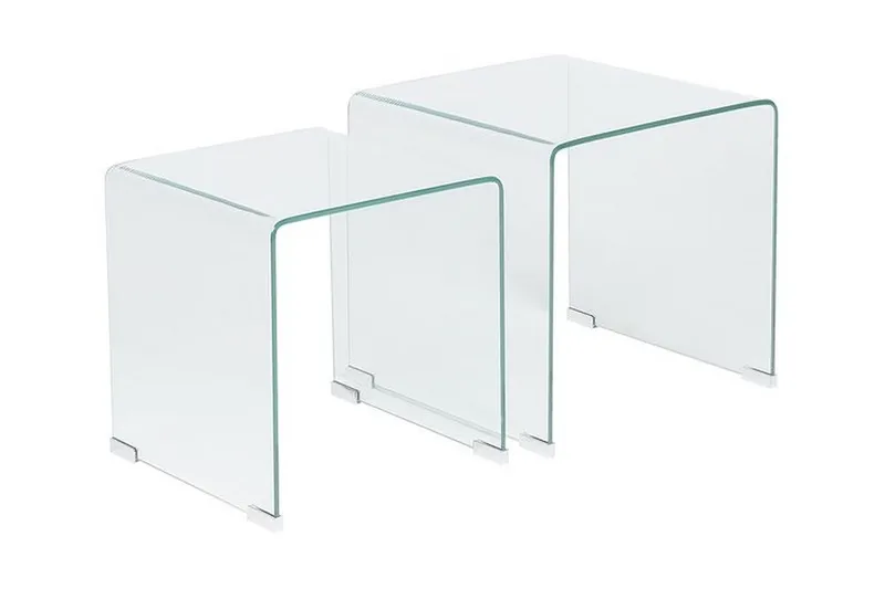 Prestina Sidebord 2-pk - Transparent - Møbler - Bord - Avlastningsbord - Lampebord & sidebord