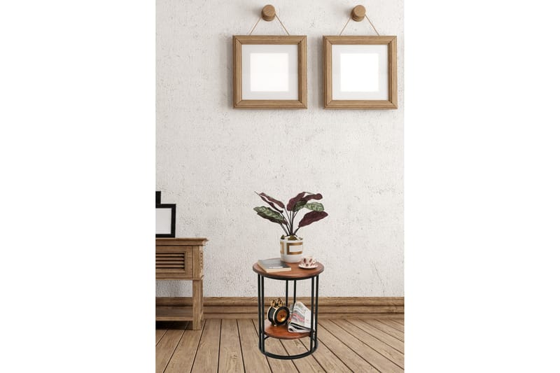 Puqa Design Sidebord 45x55x45 cm Rundt - Svart - Lampebord & sidebord - Brettbord og småbord