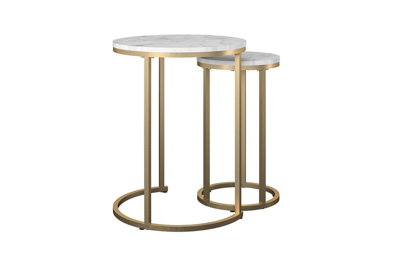 Revazi Sidebord Marmor, Hvit