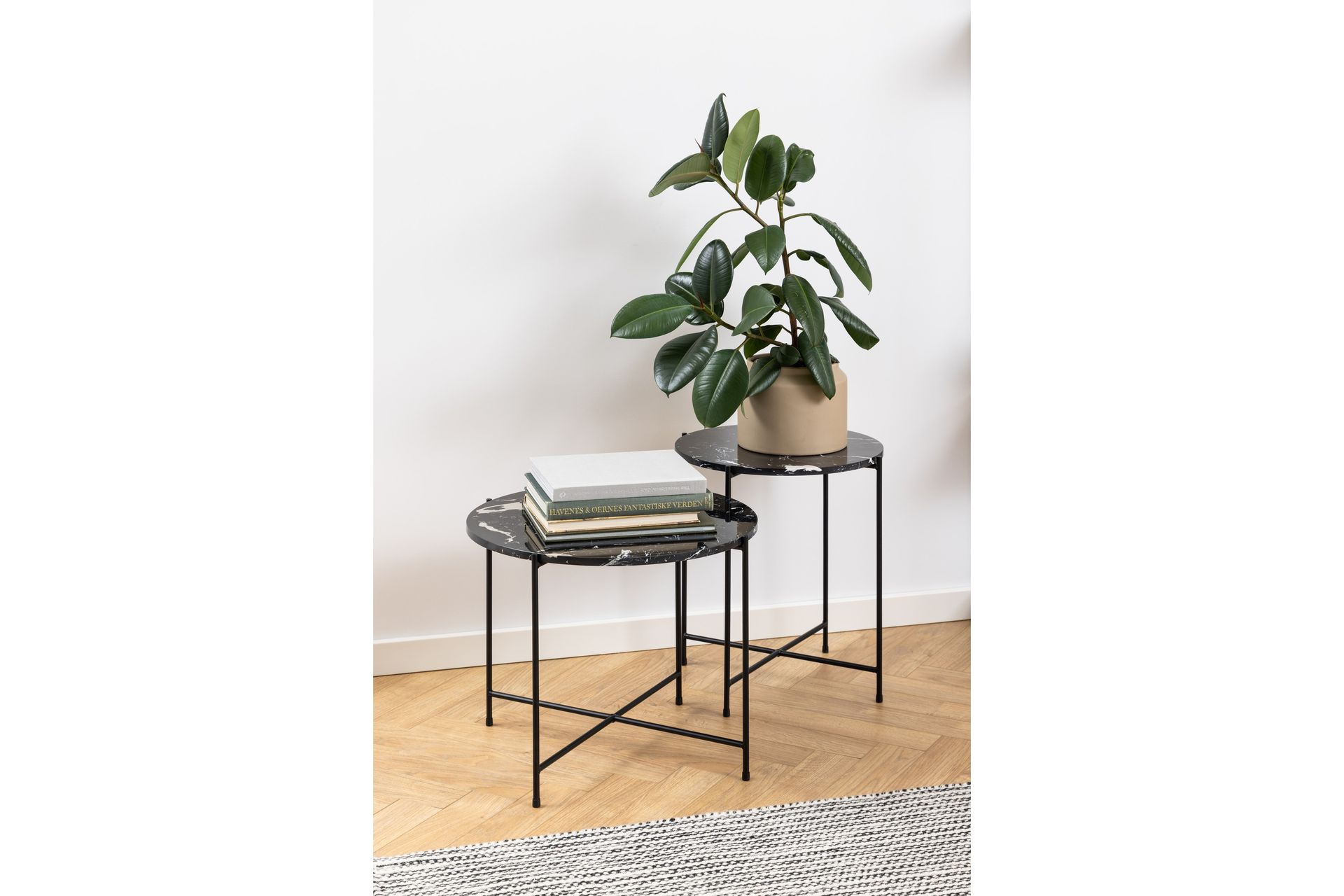 Sakchan Sidebord 52 cm Rund - Sort - Møbler - Bord - Avlastningsbord - Lampebord & sidebord