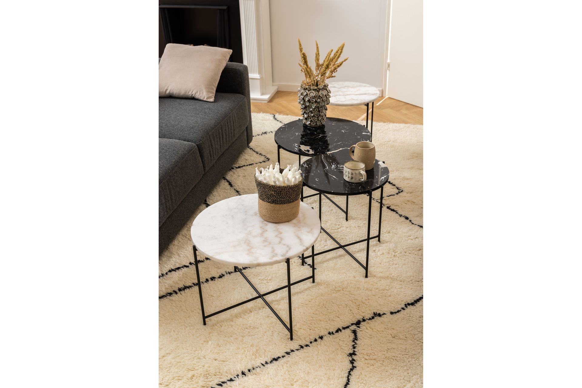 Sakchan Sidebord 52 cm Rund - Sort - Møbler - Bord - Avlastningsbord - Lampebord & sidebord