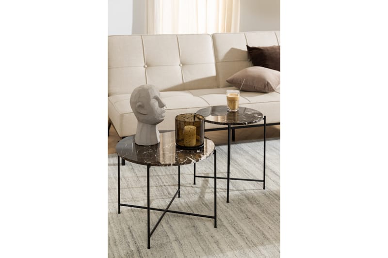 Sakchan Sidobord 52 cm Rund - Brun - Møbler - Bord - Avlastningsbord - Lampebord & sidebord