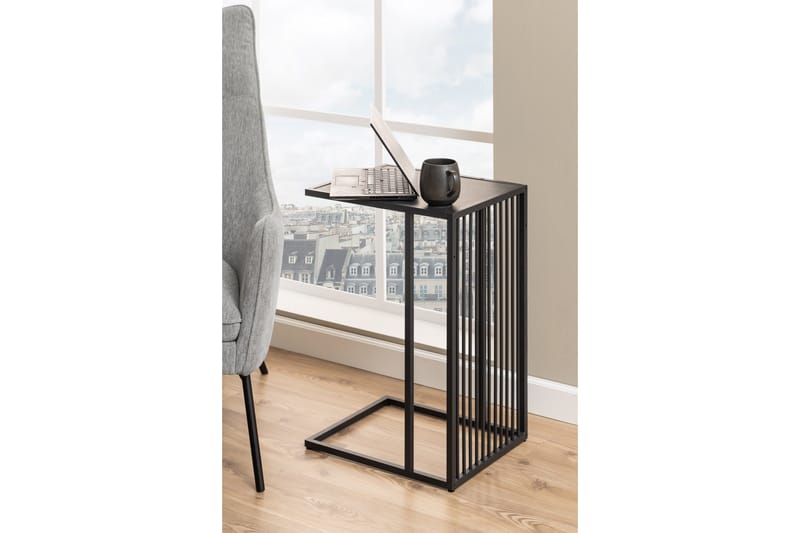 Saklani Sidebord 35x35 cm - Sort - Møbler - Bord - Avlastningsbord - Lampebord & sidebord