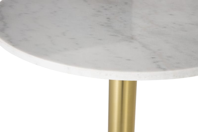 Serifos Sidebord 65 cm Rundt Marmor - Hvit - Lampebord & sidebord - Brettbord og småbord