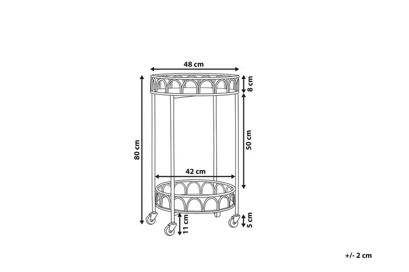 Shafter Serveringsvogn 48 cm - Gull - Møbler - Bord - Avlastningsbord - Lampebord & sidebord
