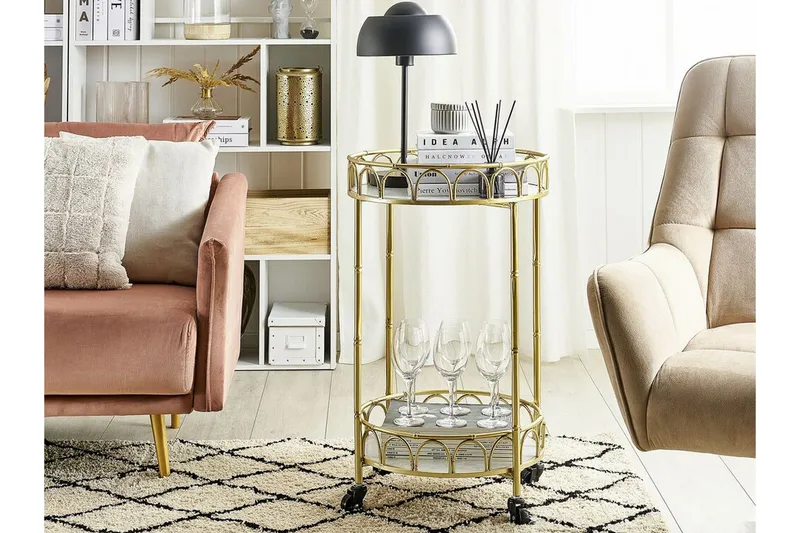 Shafter Serveringsvogn 48 cm - Gull - Møbler - Bord - Avlastningsbord - Lampebord & sidebord