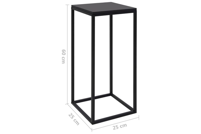 Sidebord 2 stk svart stål - Svart - Møbler - Bord - Avlastningsbord - Lampebord & sidebord