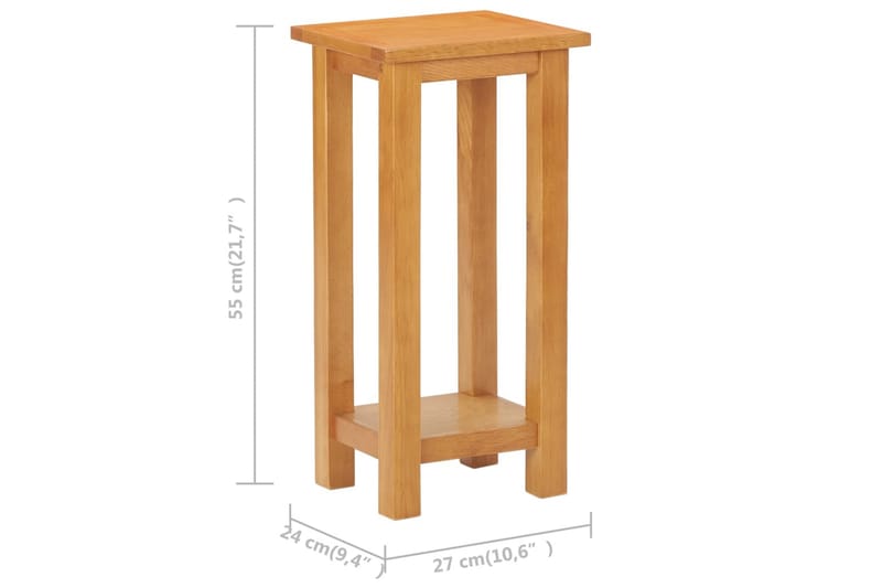 Sidebord 27x24x55 cm heltre eik & MDF - Møbler - Bord - Avlastningsbord - Lampebord & sidebord