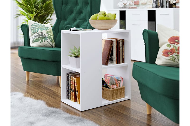Sidebord 52 cm - Hvit - Møbler - Bord - Avlastningsbord - Lampebord & sidebord