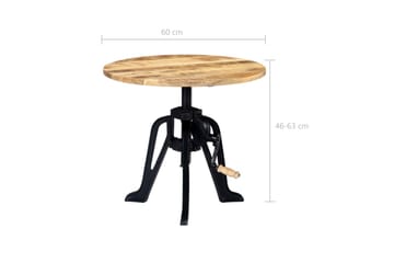 Sidebord 60x(46-63) cm heltre mango og støpejern - Møbler - Bord - Avlastningsbord - Lampebord & sidebord