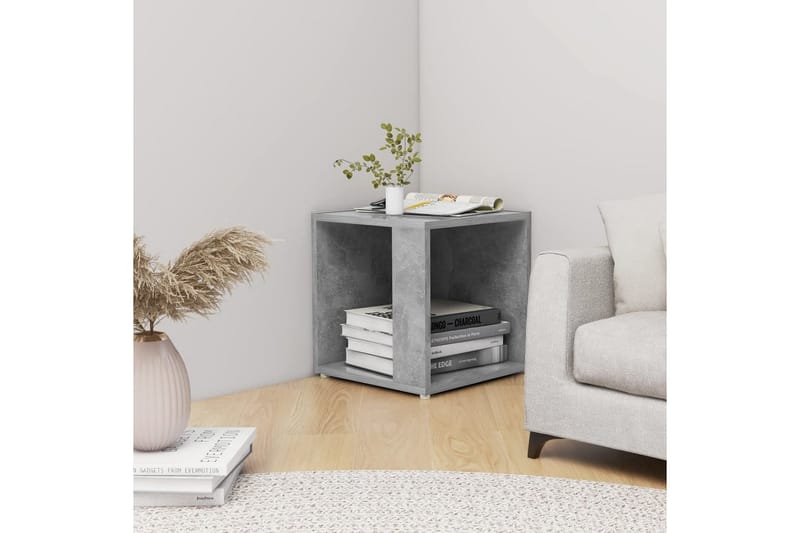 Sidebord betonggrå 33x33x34,5 cm sponplate - Grå - Møbler - Bord - Avlastningsbord - Lampebord & sidebord
