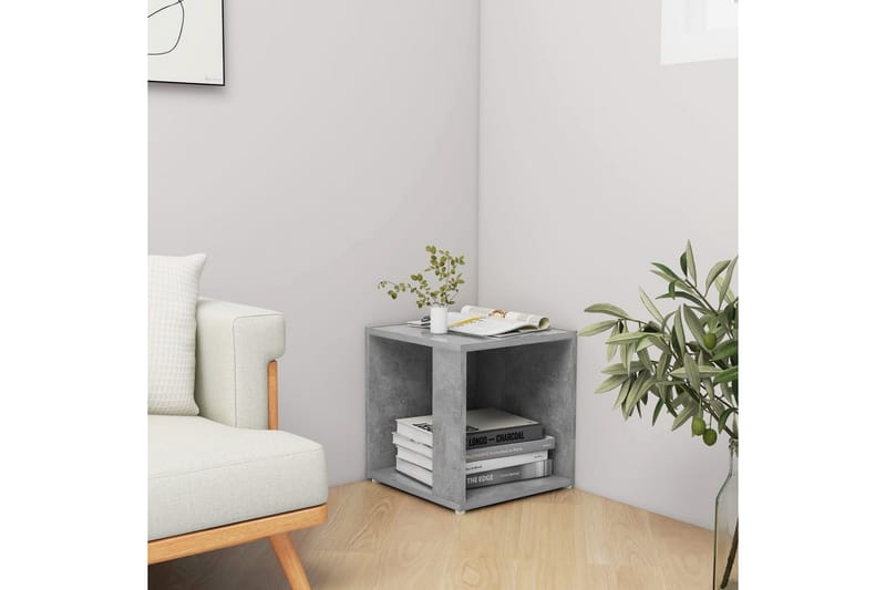 Sidebord betonggrå 33x33x34,5 cm sponplate - Grå - Møbler - Bord - Avlastningsbord - Lampebord & sidebord
