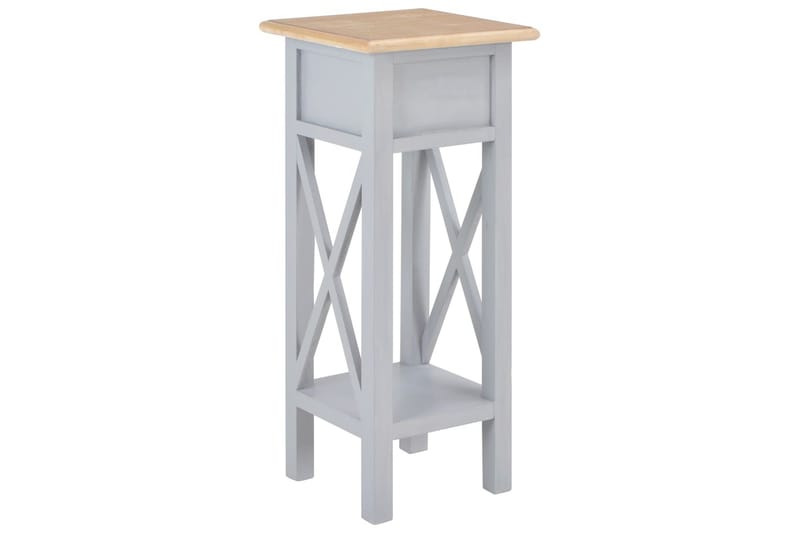 Sidebord grå 27x27x65,5 cm tre - Møbler - Bord - Avlastningsbord - Lampebord & sidebord