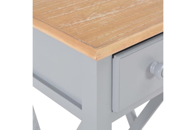 Sidebord grå 27x27x65,5 cm tre - Møbler - Bord - Avlastningsbord - Lampebord & sidebord