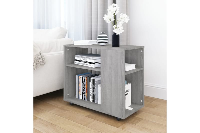 Sidebord grå sonoma 70x35x55 cm konstruert tre - Grå - Møbler - Bord - Avlastningsbord - Lampebord & sidebord