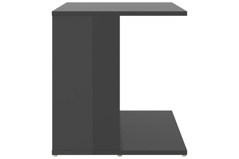 Sidebord høyglans grå 45x45x48 cm sponplate - Grå - Lampebord & sidebord - Brettbord og småbord