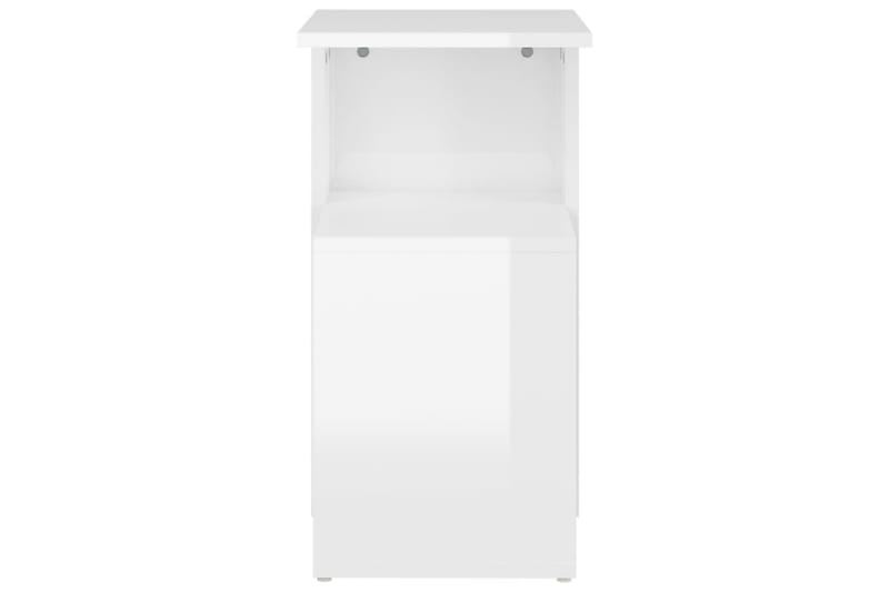 Sidebord høyglans hvit 36x30x56 cm sponplate - Hvit - Møbler - Bord - Avlastningsbord - Lampebord & sidebord