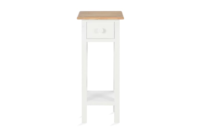 Sidebord hvit 27x27x65,5 cm tre - Møbler - Bord - Avlastningsbord - Lampebord & sidebord