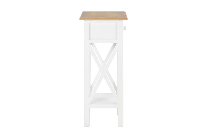 Sidebord hvit 27x27x65,5 cm tre - Møbler - Bord - Avlastningsbord - Lampebord & sidebord