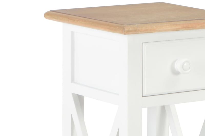 Sidebord hvit 27x27x65,5 cm tre - Møbler - Bord - Avlastningsbord - Lampebord & sidebord