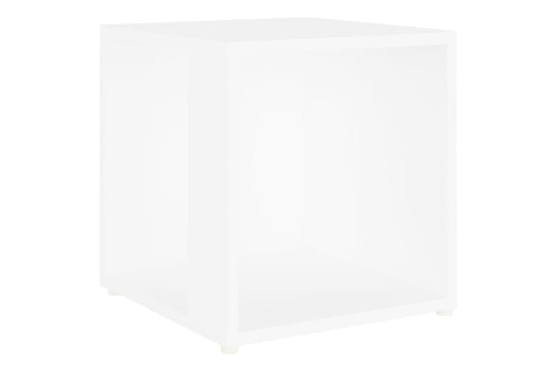 Sidebord hvit 33x33x34,5 cm sponplate - Hvit - Møbler - Bord - Avlastningsbord - Lampebord & sidebord