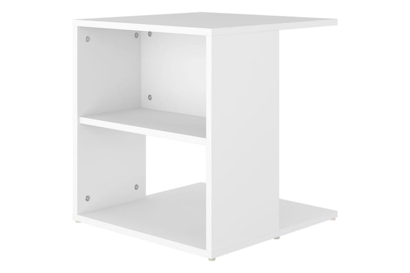 Sidebord hvit 45x45x48 cm sponplate - Hvit - Møbler - Bord - Avlastningsbord - Lampebord & sidebord
