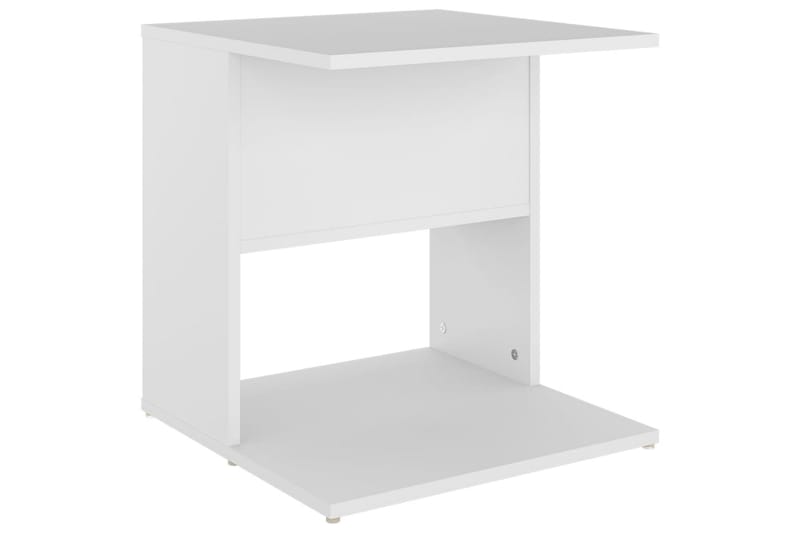 Sidebord hvit 45x45x48 cm sponplate - Hvit - Møbler - Bord - Avlastningsbord - Lampebord & sidebord