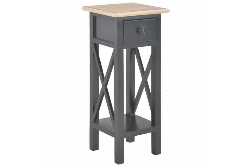 Sidebord svart 27x27x65,5 cm tre - Møbler - Bord - Avlastningsbord - Lampebord & sidebord