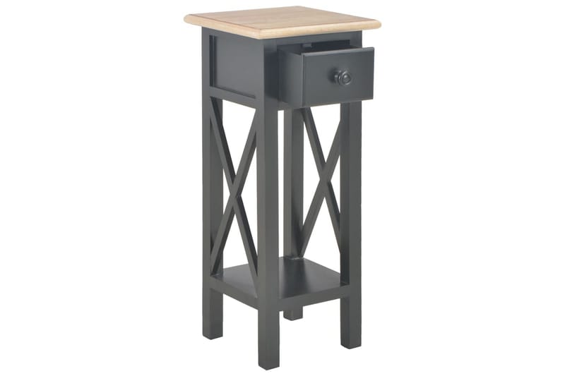 Sidebord svart 27x27x65,5 cm tre - Møbler - Bord - Avlastningsbord - Lampebord & sidebord