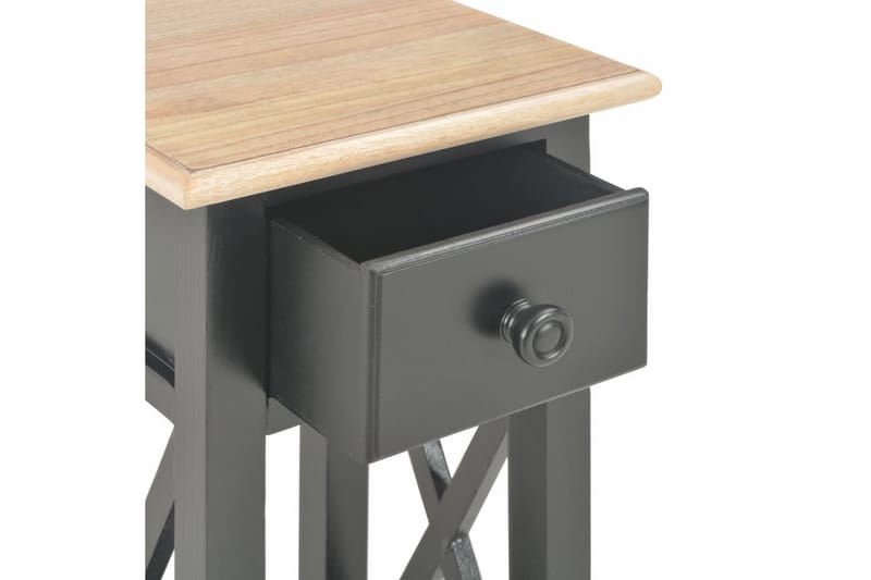 Sidebord svart 27x27x65,5 cm tre - Møbler - Bord - Avlastningsbord - Lampebord & sidebord