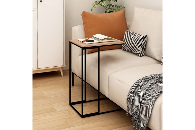 Sidebord svart 40x30x59 cm sponplate - Svart - Møbler - Bord - Avlastningsbord - Lampebord & sidebord