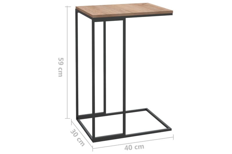 Sidebord svart 40x30x59 cm sponplate - Svart - Møbler - Bord - Avlastningsbord - Lampebord & sidebord