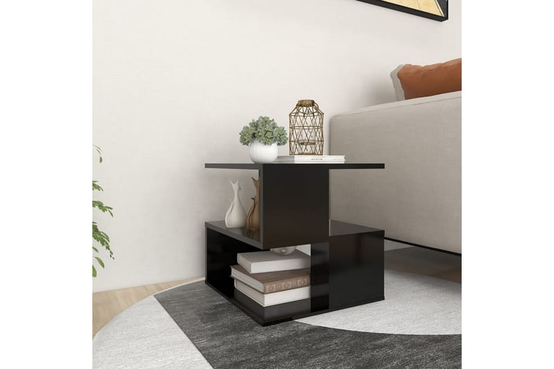 Sidebord svart 40x40x40 cm sponplate - Svart - Lampebord & sidebord - Brettbord og småbord