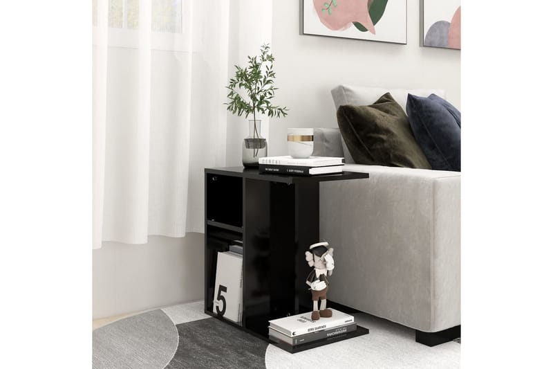 Sidebord svart 50x30x50 cm sponplate - Svart - Møbler - Bord - Avlastningsbord - Lampebord & sidebord
