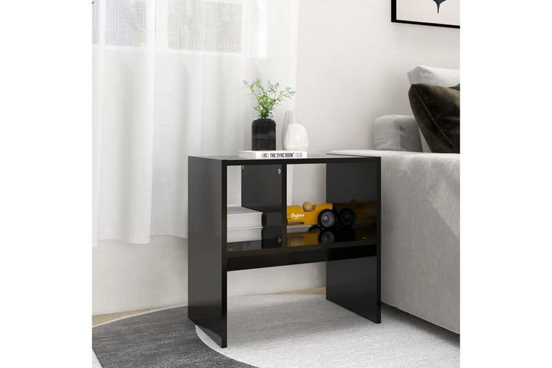 Sidebord svart 50x30x50 cm sponplate - Svart - Møbler - Bord - Avlastningsbord - Lampebord & sidebord