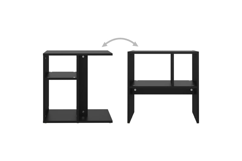 Sidebord svart 50x30x50 cm sponplate - Svart - Lampebord & sidebord - Brettbord og småbord