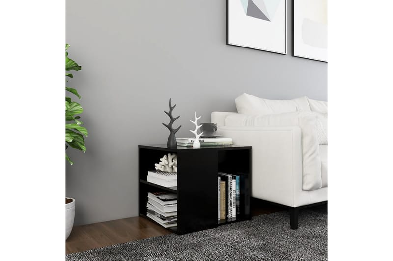Sidebord svart 50x50x45 cm sponplate - Svart - Møbler - Bord - Avlastningsbord - Lampebord & sidebord