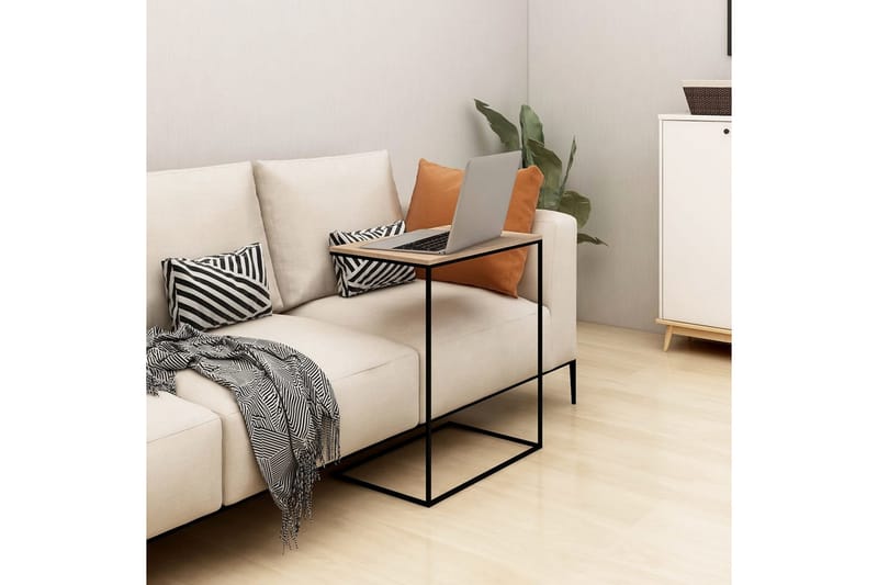 Sidebord svart 55x35x66 cm sponplate - Svart - Møbler - Bord - Avlastningsbord - Lampebord & sidebord